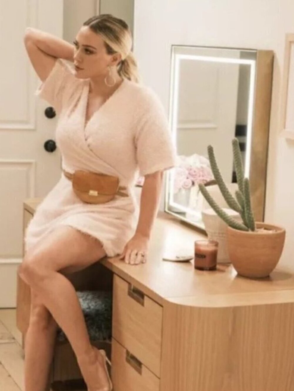 Smash + Tess X HILARY DUFF THE TINSEL SKORTY IN PINK FIZZ size medium romper